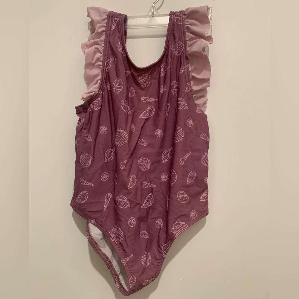 Coco village purple one piece swim suit. Size 8 (but fit is a 5-6.